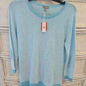 Talbots Blue Striped Sweater